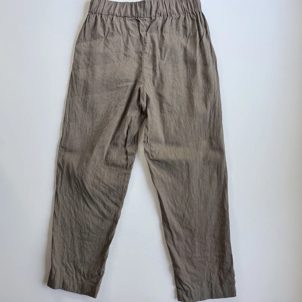 BABATON Errol Ankle Linen Blend Pant Womens‎ XXS Elastic Waist Comfort Beach 2XS